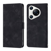 For Huawei Pura 70 Skin Feel Embossed Leather Phone Case(Black)