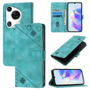 For Huawei Pura 70 Pro Skin Feel Embossed Leather Phone Case(Green)