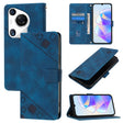 For Huawei Pura 70 Pro Skin Feel Embossed Leather Phone Case(Blue) - free shipping - PMC Jewellery - Order now!