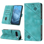 For Google Pixel 9 / 9 Pro Skin-feel Embossed Leather Phone Case(Green)