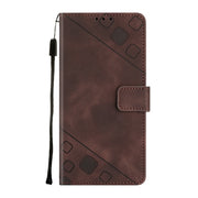 For Google Pixel 9 / 9 Pro Skin-feel Embossed Leather Phone Case(Brown)