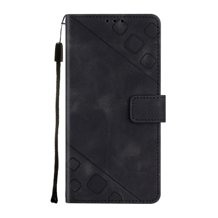 For Google Pixel 9 / 9 Pro Skin-feel Embossed Leather Phone Case(Black)