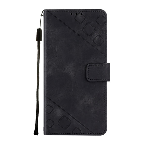 For Google Pixel 9 / 9 Pro Skin-feel Embossed Leather Phone Case(Black)