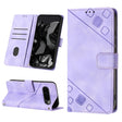 For Google Pixel 9 Pro XL Skin-feel Embossed Leather Phone Case(Light Purple) - Google Cases by PMC TechLife | Online Shopping South Africa | PMC TechLife | Buy Now Pay Later Mobicred