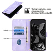 For Google Pixel 9 Pro XL Skin-feel Embossed Leather Phone Case(Light Purple)