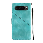 For Google Pixel 9 Pro XL Skin-feel Embossed Leather Phone Case(Green)
