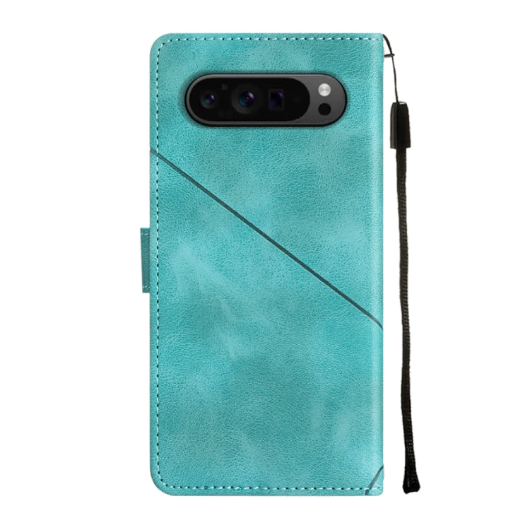 For Google Pixel 9 Pro XL Skin-feel Embossed Leather Phone Case(Green)
