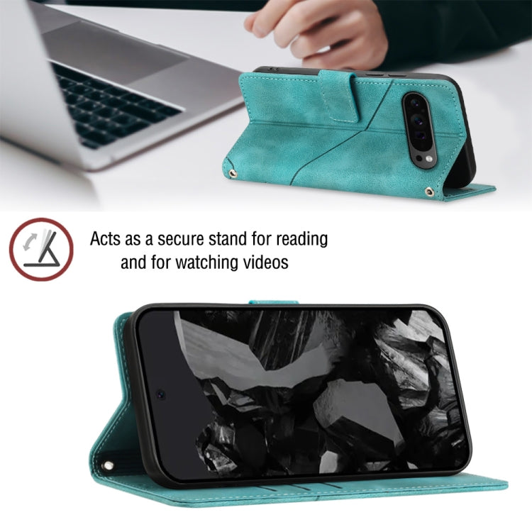 For Google Pixel 9 Pro XL Skin-feel Embossed Leather Phone Case(Green)