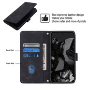 For Google Pixel 9 Pro XL Skin-feel Embossed Leather Phone Case(Black)