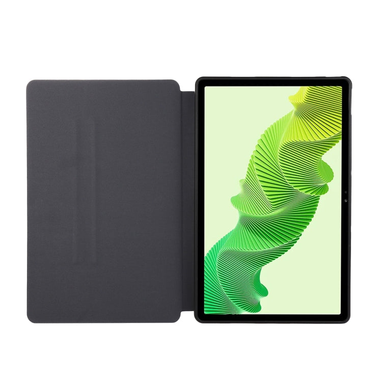 For Lenovo Xiaoxin Pad Pro 12.7 Simple Crazy Horse Leather Tablet Case(Black)