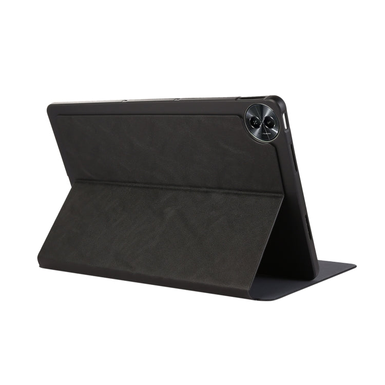 For Lenovo Xiaoxin Pad Pro 12.7 Simple Crazy Horse Leather Tablet Case(Black)