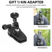 Sunnylife 360 Degree Rotation Swivel Backpack Clip Magnetic Suction Action Camera Mount(Black)