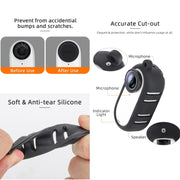 For Insta360 GO 3 Sunnylife Cooling Silicone Case Stickers Skin Wrap Lens Cover with Neck Strap(White)