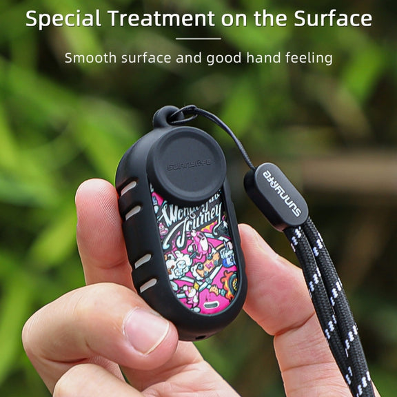 For Insta360 GO 3 Sunnylife Cooling Silicone Case Stickers Skin Wrap Lens Cover with Neck Strap(White)