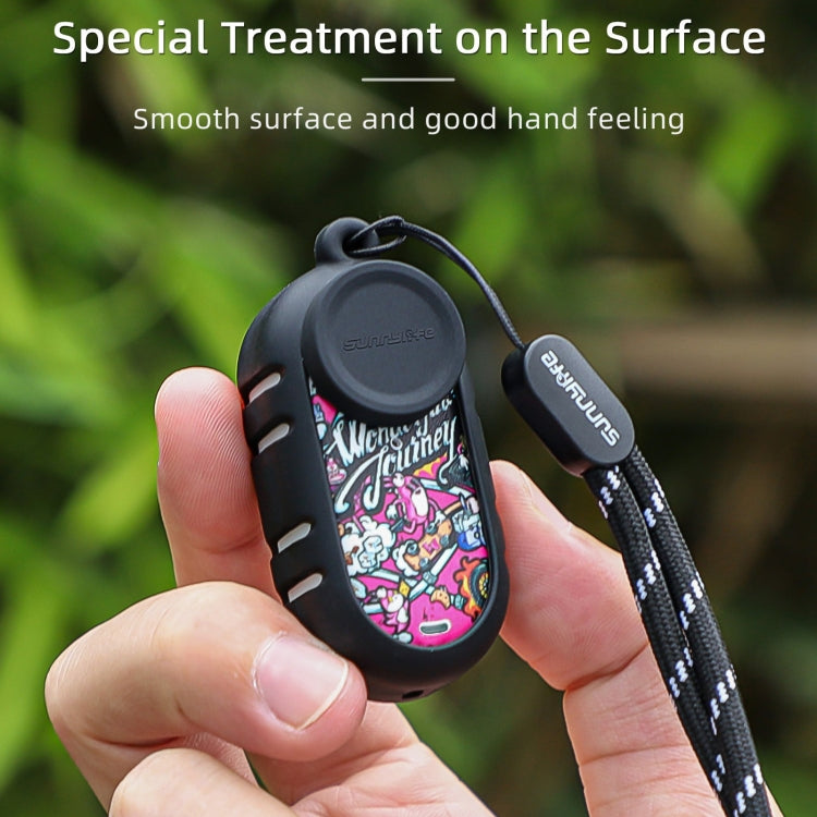 For Insta360 GO 3 Sunnylife Cooling Silicone Case Stickers Skin Wrap Lens Cover with Neck Strap(White)