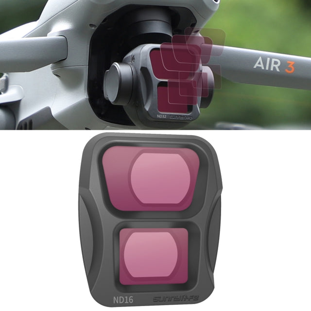 For DJI Air 3 Sunnylife Camera Lens Filter, Filter:ND16