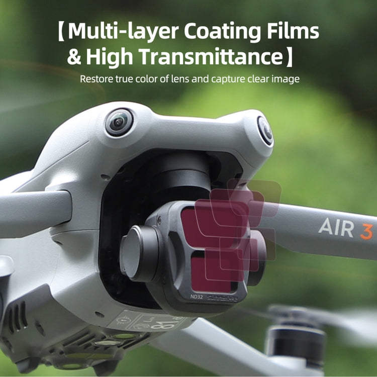 For DJI Air 3 Sunnylife Camera Lens Filter, Filter:ND16