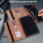 For Lenovo Xiaoxin Pad Pro 12.7 Solid Color Stripe Embossed Leather Tablet Case(Red)