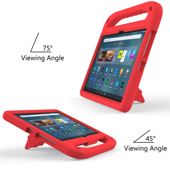 For Amazon Kindle Fire Max 11 Handle EVA Shockproof Tablet Case with Holder(Red)