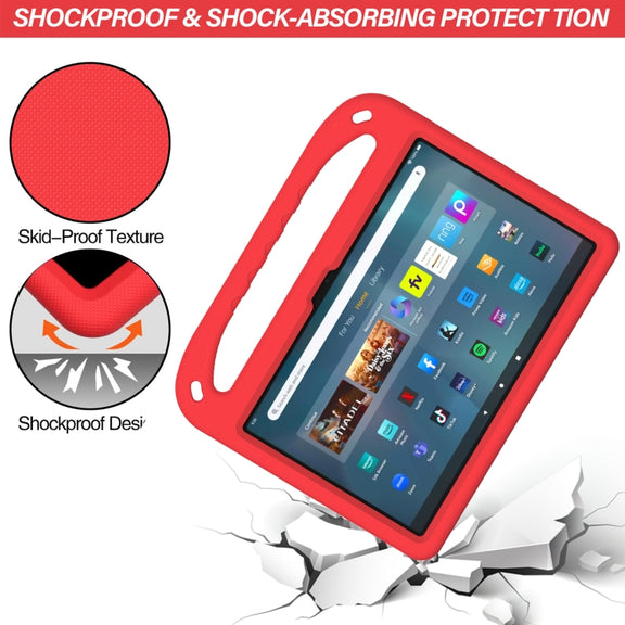 For Amazon Kindle Fire Max 11 Handle EVA Shockproof Tablet Case with Holder(Red)