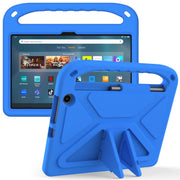 For Amazon Kindle Fire Max 11 Handle EVA Shockproof Tablet Case with Holder(Blue)