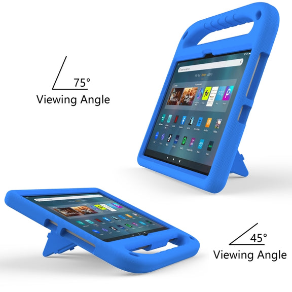 For Amazon Kindle Fire Max 11 Handle EVA Shockproof Tablet Case with Holder(Blue)