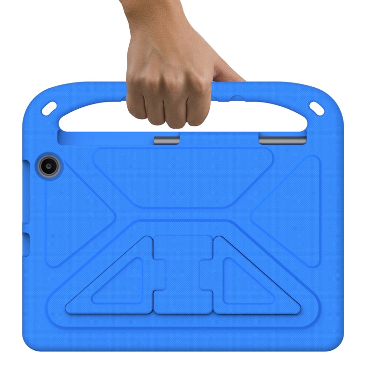 For Amazon Kindle Fire Max 11 Handle EVA Shockproof Tablet Case with Holder(Blue)