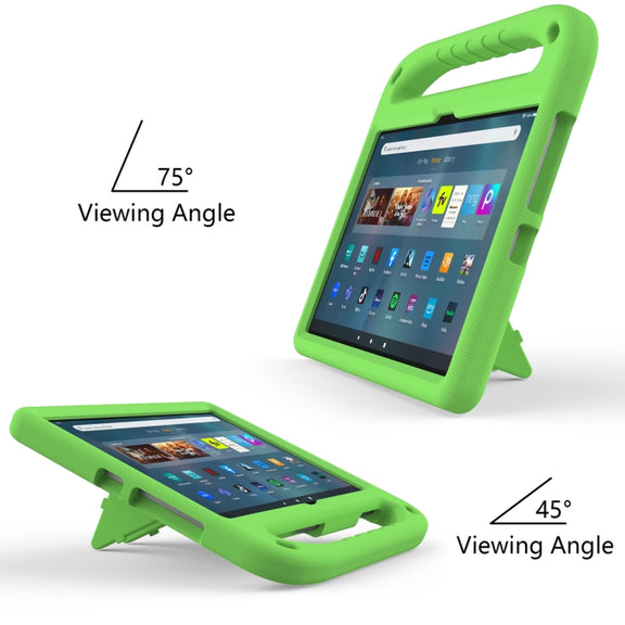 For Amazon Kindle Fire Max 11 Handle EVA Shockproof Tablet Case with Holder(Green)