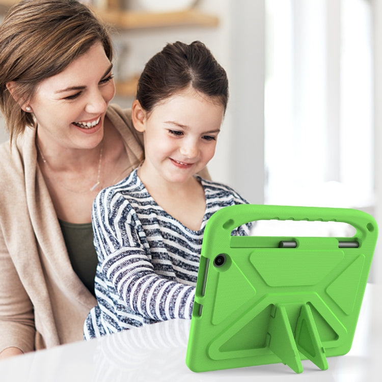 For Amazon Kindle Fire Max 11 Handle EVA Shockproof Tablet Case with Holder(Green)