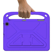 For Amazon Kindle Fire Max 11 Handle EVA Shockproof Tablet Case with Holder(Purple)