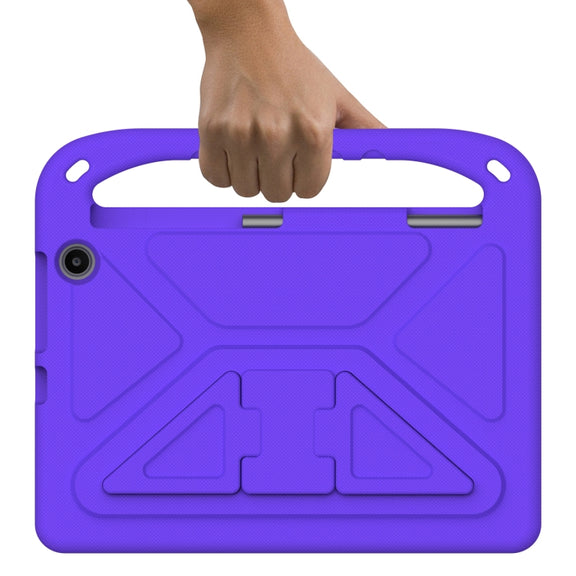 For Amazon Kindle Fire Max 11 Handle EVA Shockproof Tablet Case with Holder(Purple)
