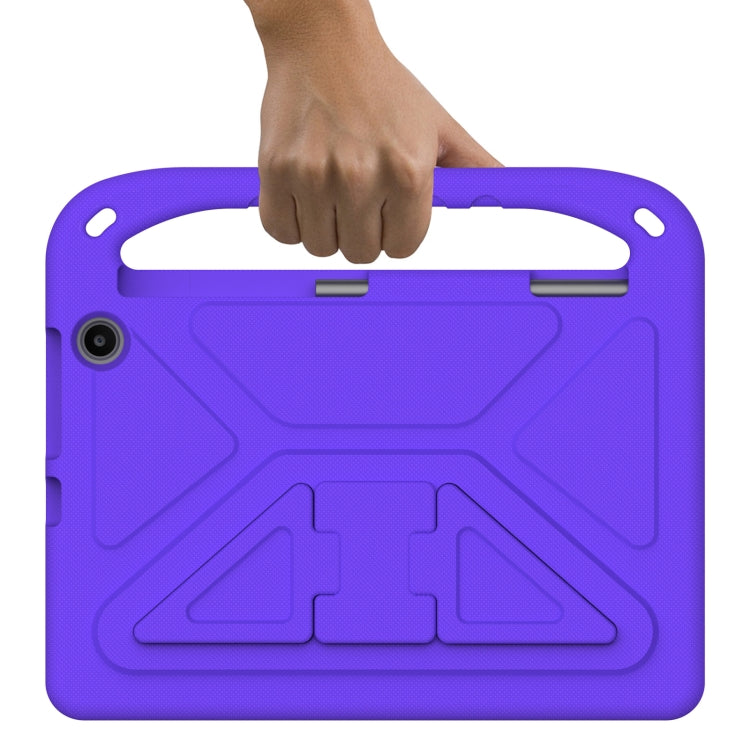 For Amazon Kindle Fire Max 11 Handle EVA Shockproof Tablet Case with Holder(Purple)