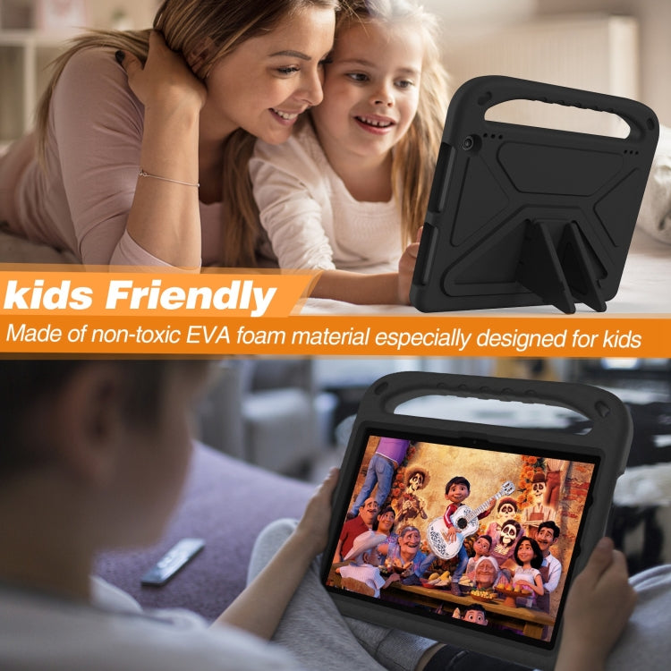 For Amazon Kindle Fire HD 10 2023 Handle EVA Shockproof Tablet Case with Holder(Black)