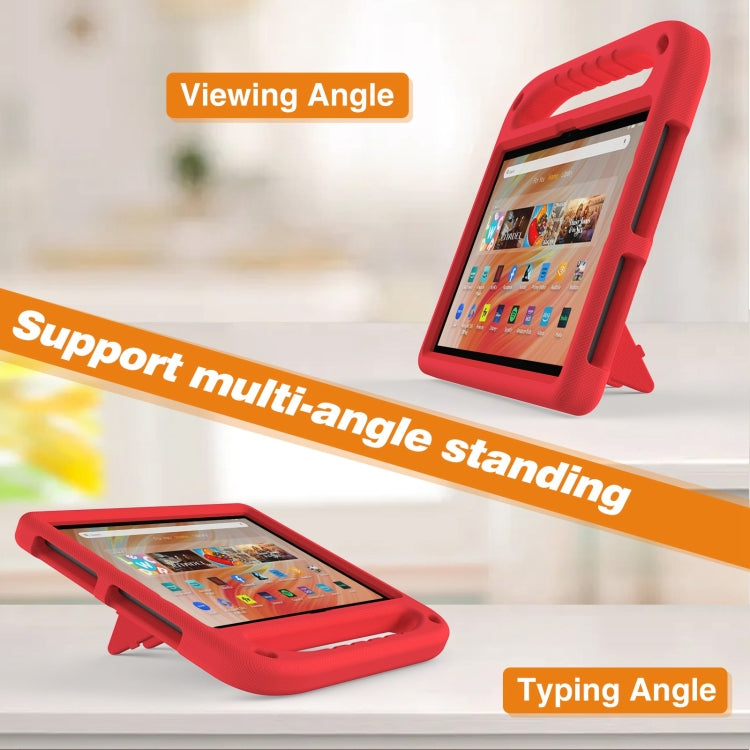 For Amazon Kindle Fire HD 10 2023 Handle EVA Shockproof Tablet Case with Holder(Red)