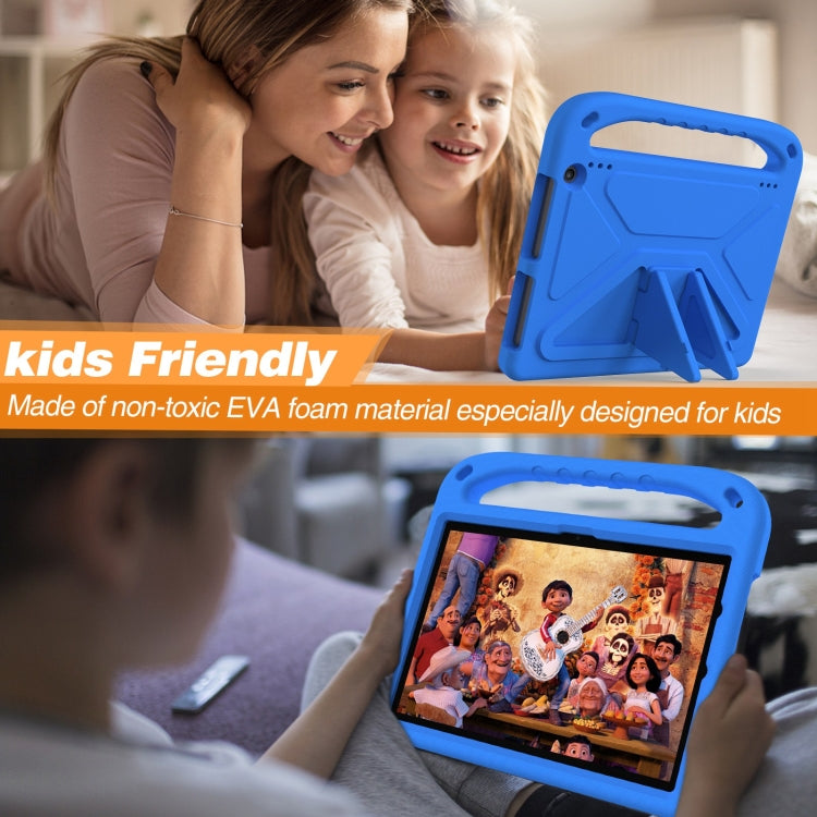 For Amazon Kindle Fire HD 10 2023 Handle EVA Shockproof Tablet Case with Holder(Blue)