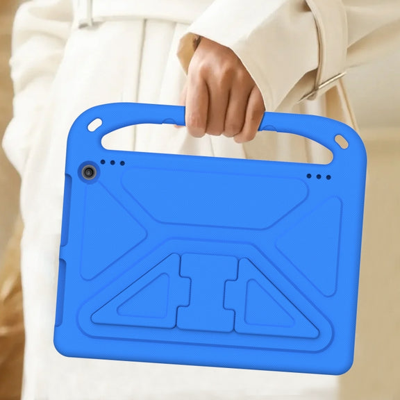 For Amazon Kindle Fire HD 10 2023 Handle EVA Shockproof Tablet Case with Holder(Blue)