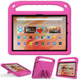 For Amazon Kindle Fire HD 10 2023 Handle EVA Shockproof Tablet Case with Holder(Rose Red) - Amazon by PMC TechLife | Online Shopping South Africa | PMC TechLife | Buy Now Pay Later Mobicred