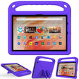 For Amazon Kindle Fire HD 10 2023 Handle EVA Shockproof Tablet Case with Holder(Purple) - Amazon by PMC TechLife | Online Shopping South Africa | PMC TechLife | Buy Now Pay Later Mobicred