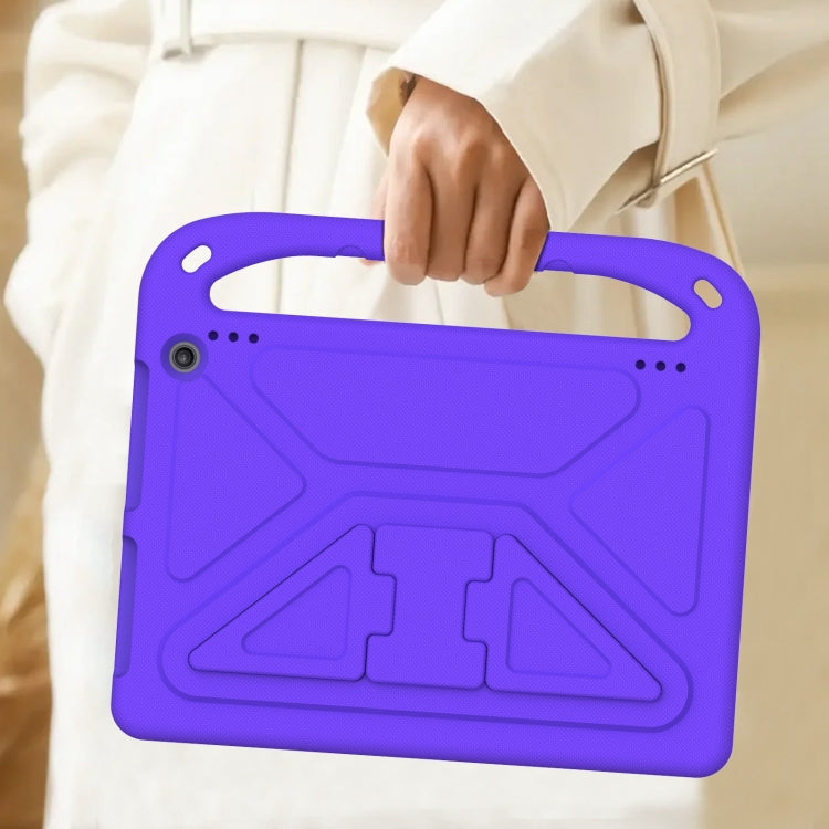 For Amazon Kindle Fire HD 10 2023 Handle EVA Shockproof Tablet Case with Holder(Purple)