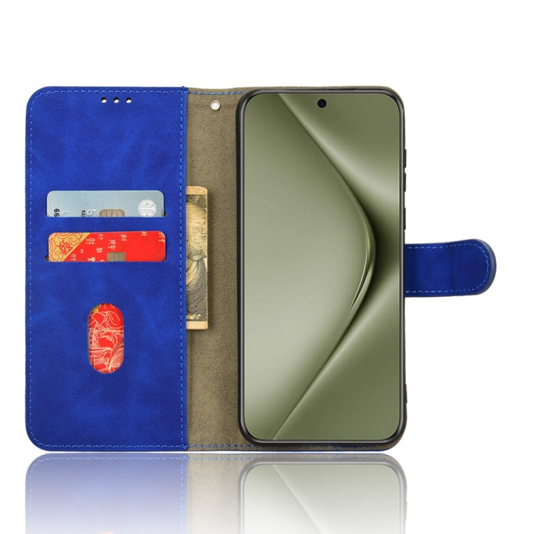 For Huawei Pura 70 Pro Skin Feel Magnetic Flip Leather Phone Case(Blue)