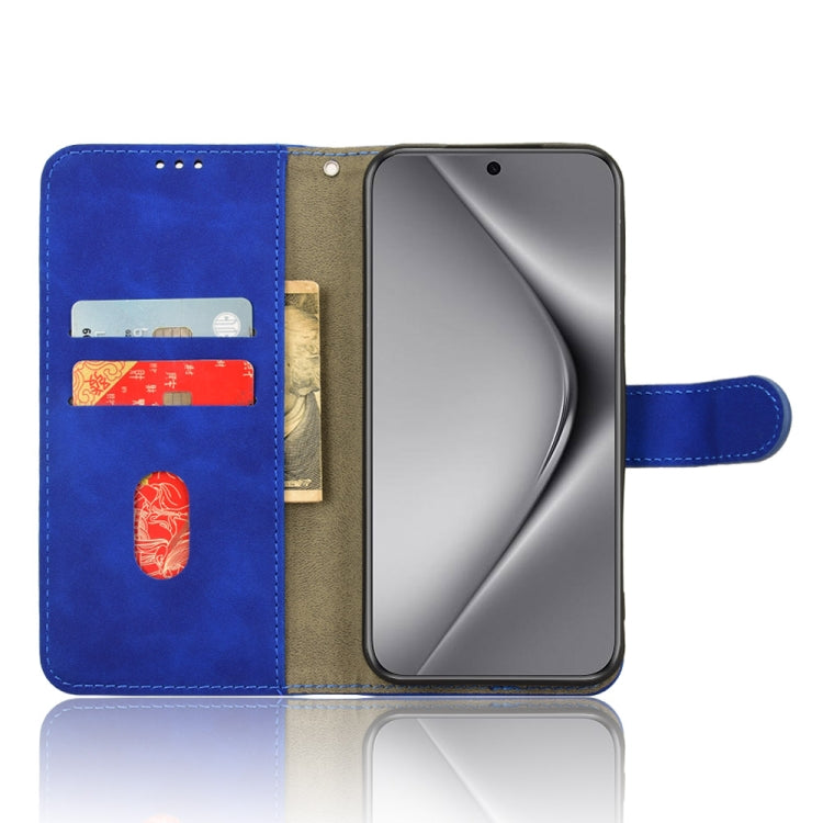 For Huawei Pura 70 Skin Feel Magnetic Flip Leather Phone Case(Blue)