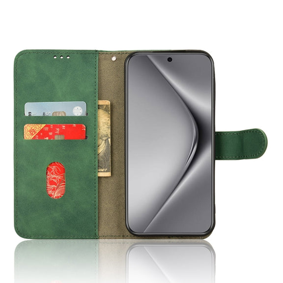 For Huawei Pura 70 Skin Feel Magnetic Flip Leather Phone Case(Green)