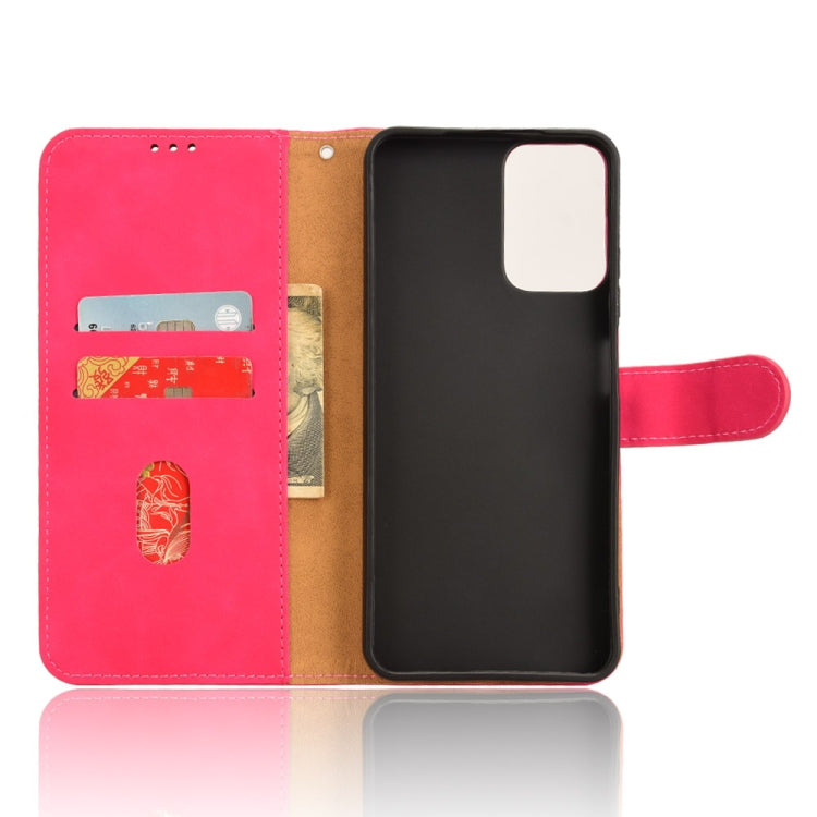 For Motorola Moto G Stylus 5G 2024 Skin Feel Magnetic Flip Leather Phone Case(Rose Red)
