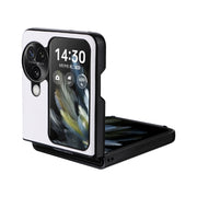 For OPPO Find N3 Flip PU Leather PC Phone Case(White)