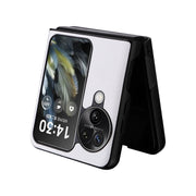 For OPPO Find N3 Flip PU Leather PC Phone Case(White)