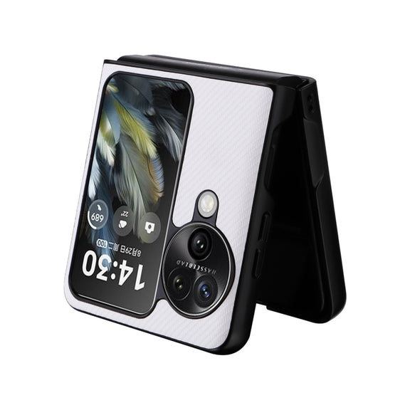 For OPPO Find N3 Flip PU Leather PC Phone Case(White)