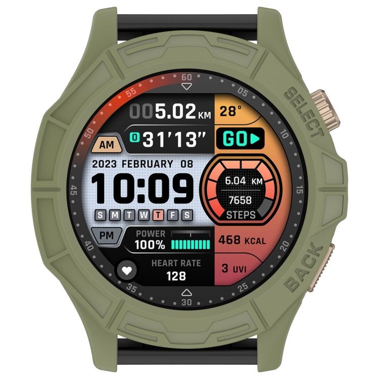 For Amazfit Cheetah / Cheetah Pro Armor Hollow Watch Protective Case(Jungle Green)