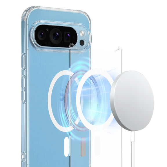 For Google Pixel 9 Pro XL MagSafe Clear Acrylic PC Hybrid TPU Phone Case(Transparent)