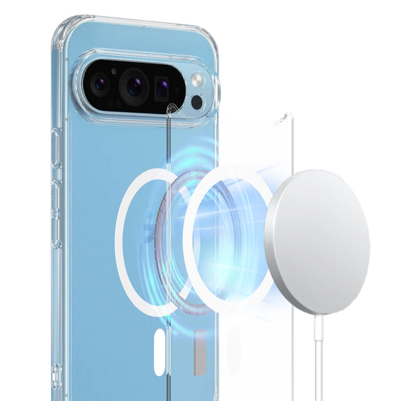 For Google Pixel 9 Pro MagSafe Clear Acrylic PC Hybrid TPU Phone Case(Transparent)