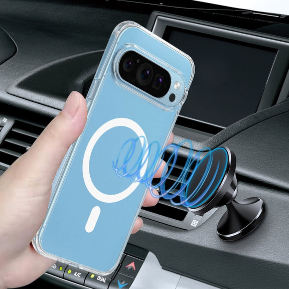 For Google Pixel 9 Pro MagSafe Clear Acrylic PC Hybrid TPU Phone Case(Transparent)